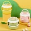 CIRCLE SHAPE 2 LAYER LUNCH BOX