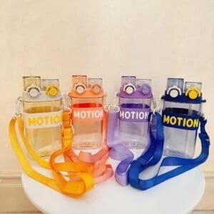 DOUBLE DRINKING STRAW WATER BOTTLE