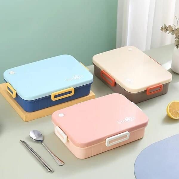 NEW STAINLESS STEEL 3 COMPARTMENT LUNCH BOX