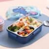 NEW STAINLESS STEEL PRINTED 3 COMPARTMENT LUNCH BOX