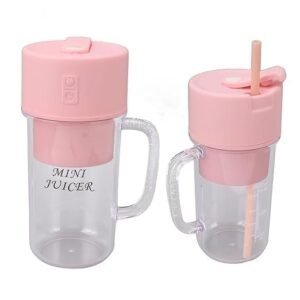 PORTABLE JUICER CUP WITH STRAW