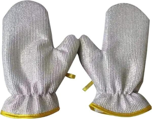 SILVER HAND GLOVES PAIR